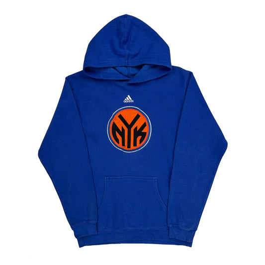 New York Knicks Adidas Hoodie - Small Blue Cotton