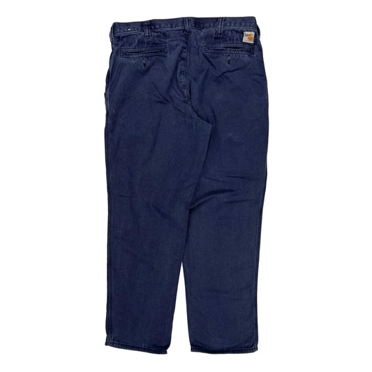 Carhartt Trousers - 37W 32L Blue Cotton
