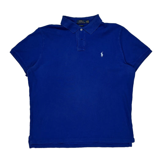 Polo By Ralph Lauren Slim Fit Polo Shirt - XL Blue Cotton
