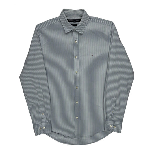 Tommy Hilfiger Striped Shirt - Small Blue Cotton