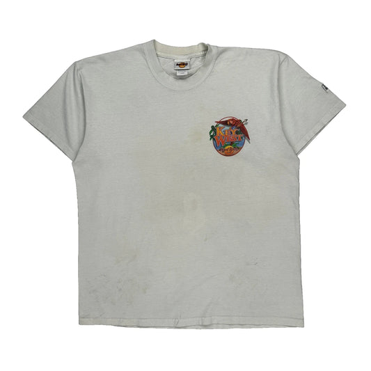 Key West Hard Rock Cafe Graphic T-Shirt - Large White Cotton