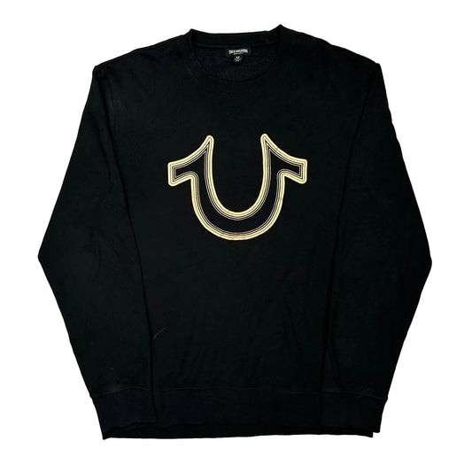 True Religion Long Sleeve T-Shirt - 2XL Black Cotton