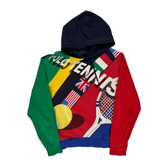 Tennis Polo By Ralph Lauren Graphic Hoodie - Medium Multicoloured Cotton