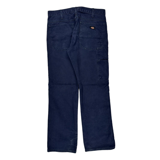 Dickies Carpenter Trousers - 34W 31L Navy Cotton
