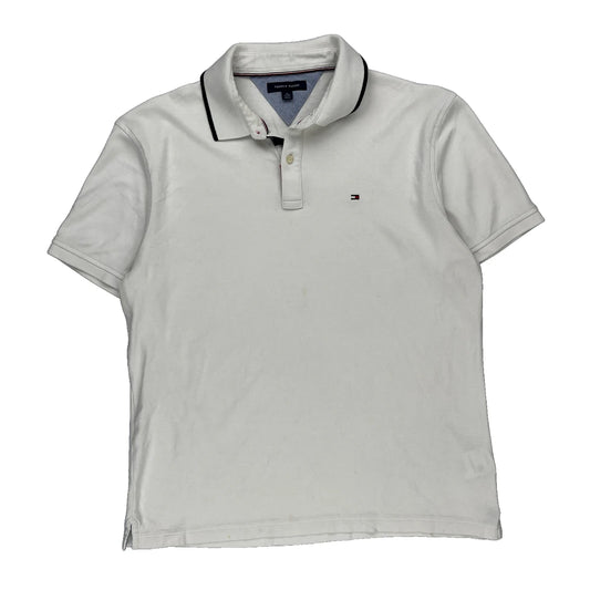 Tommy Hilfiger Polo Shirt - XL White Cotton