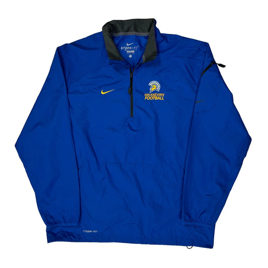 Vintage San Jose State Football Nike Waterproof Jacket - Large Blue Nylon
