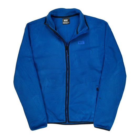Vintage Rei Fleece Jacket - Medium Blue Polyester