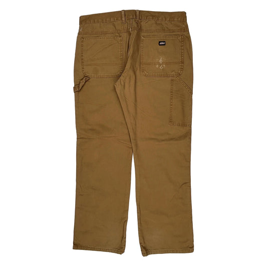 Dickies Carpenter Trousers - 38W 32L Brown Cotton