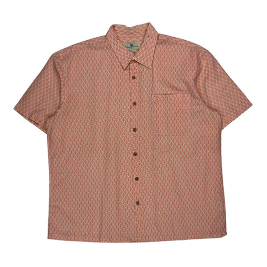 Island Shores Short Sleeve Shirt - XL Orange Cotton