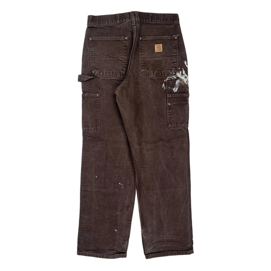Carhartt Double Knee Carpenter Trousers - 32W 31L Brown Cotton