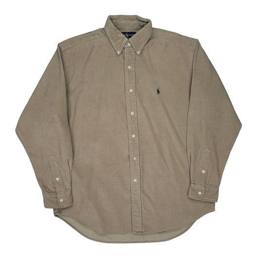 Blaire Ralph Lauren Cord Shirt - Large Beige Cotton