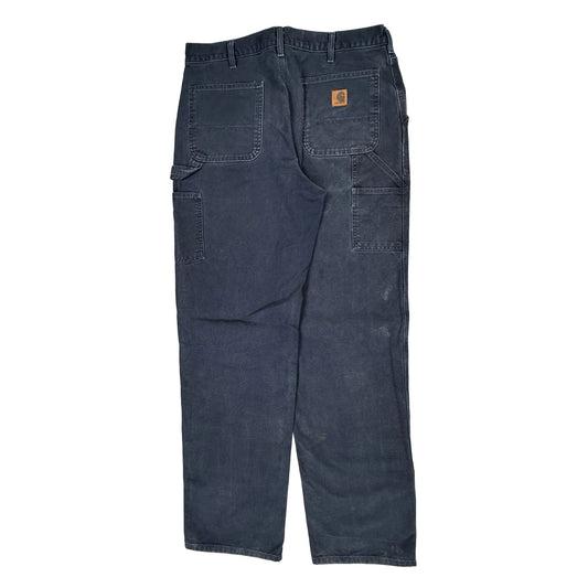 Carhartt Carpenter Trousers - 36W 36L Blue Cotton