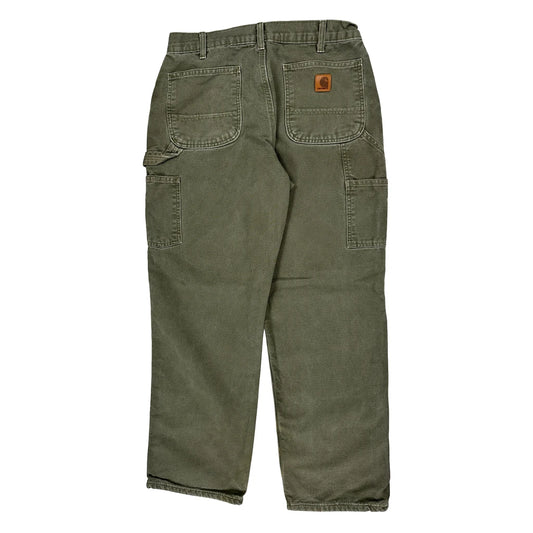 Carhartt Carpenter Trousers - 32W 32L Green Cotton