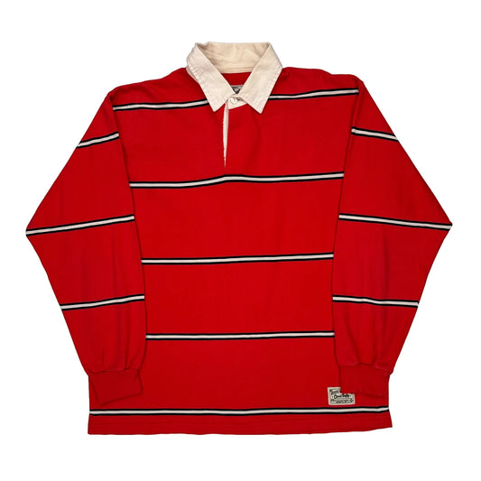 Steve And Barrys Striped Rugby Shirt - XL White Cotton