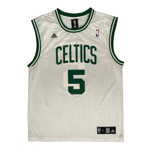 Boston Celtics Adidas Nba Jersey - Large White Polyester