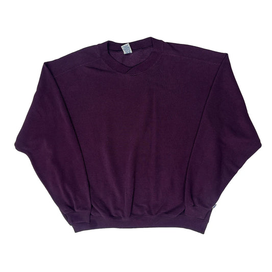 Russell Athletic Oversized Sweatshirt - XL Purple Cotton Blend