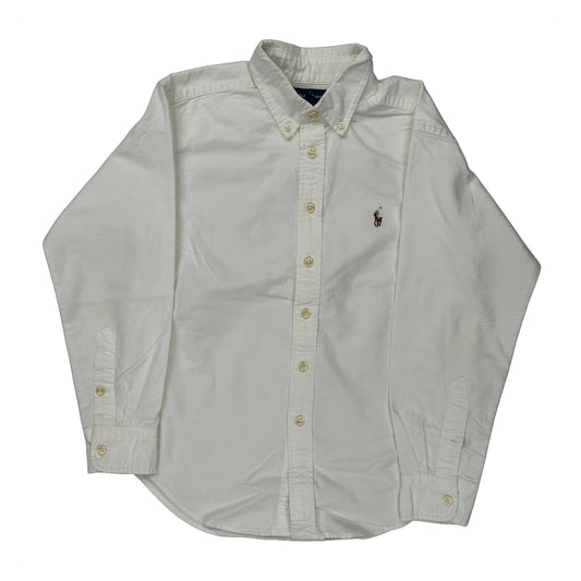 Age 10 Ralph Lauren Shirt - Medium White Cotton