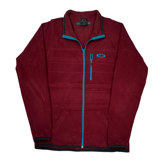 Oakley Fleece Jacket - Large Burgundy Polyester