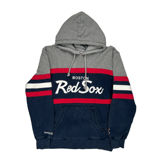 Boston Red Sox Mitchell & Ness Mlb Hoodie - XL Block Colour Cotton