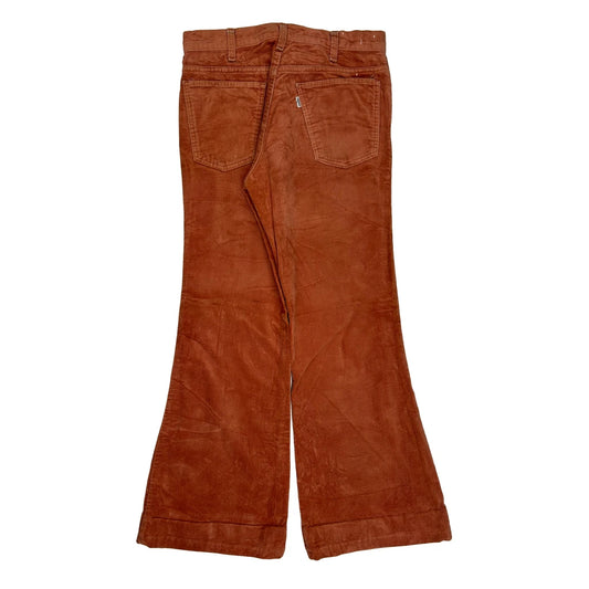 Vintage 80S Bell Bottoms Levis Flared Cord Trousers - 32W 31L Brown Corduroy