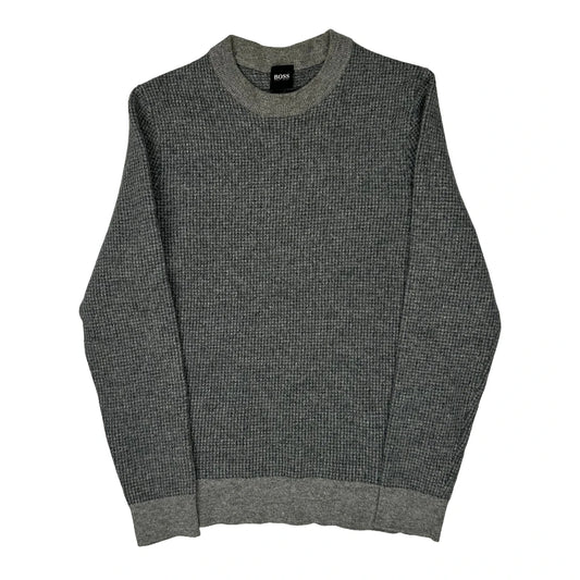 Hugo Boss Jumper - XL Grey Wool Blend