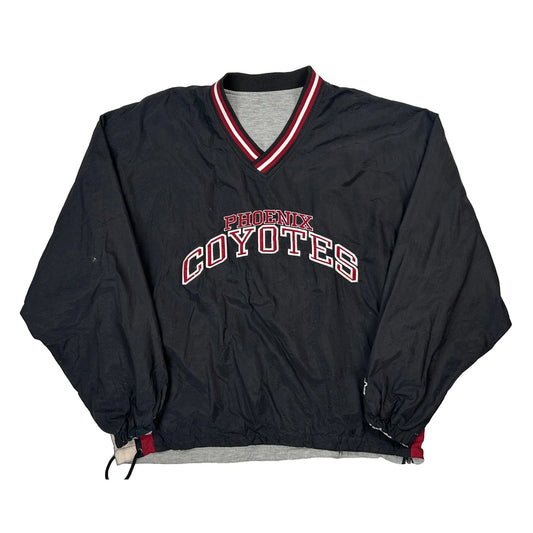 Phoenix Coyotes Starter Spellout Windbreaker - Medium Black Polyester