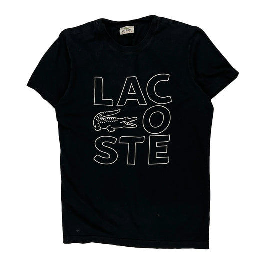 Lacoste Graphic T-Shirt - Medium Black Cotton