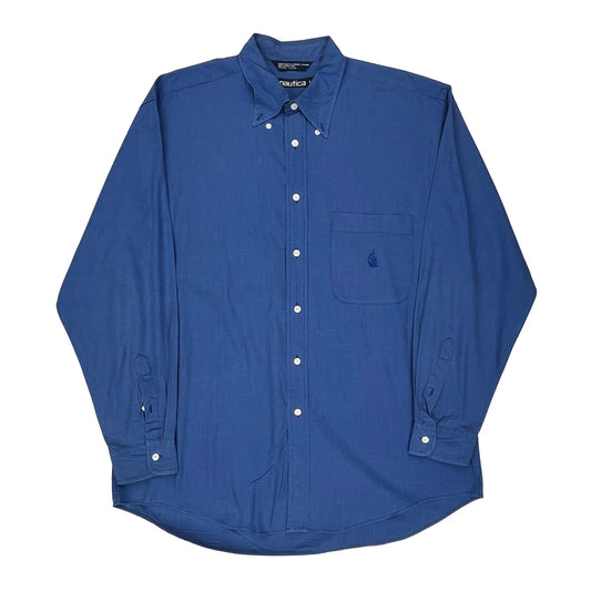 Nautica Shirt - Large Blue Cotton