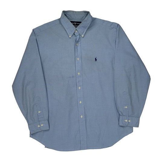 Ralph Lauren Checked Shirt - XL Blue Cotton