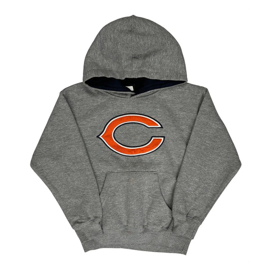 Chicago Bears N.F.L. Team Apparel Hoodie - Medium Grey Cotton Blend