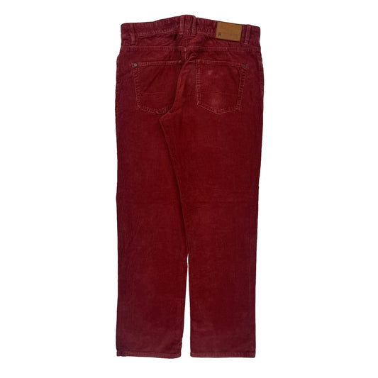 Tommy Hilfiger Cord Trousers - 35″ Waist Red Cotton