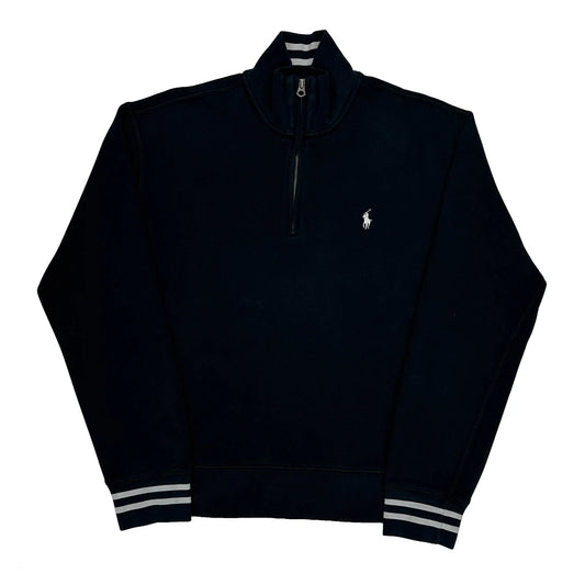 Polo By Ralph Lauren Zip Up - Large Navy Cotton