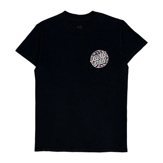Vintage Santa Cruz Graphic T-Shirt - Small Black Cotton