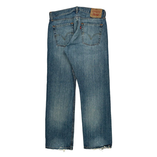 Levis Slim Straight Jeans - 32W 30L Blue Denim