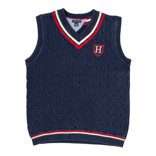 Tommy Hilfiger Sweater Vest - Large Navy Cotton