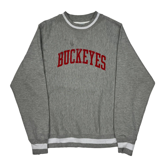 Reverse Weave, Buckeyes Champion College Sweatshirt - Medium Gray Cotton