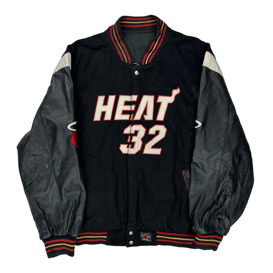 Miami Heat Jh Designs Nba Varsity Jacket - 3XL Black Polyester