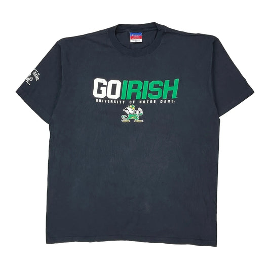 Champion College T-Shirt - XL Navy Cotton