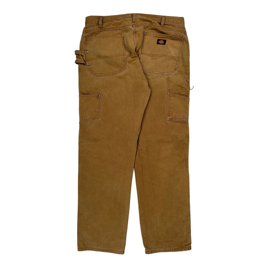Dickies Carpenter Trousers - 34W 34L Brown Cotton