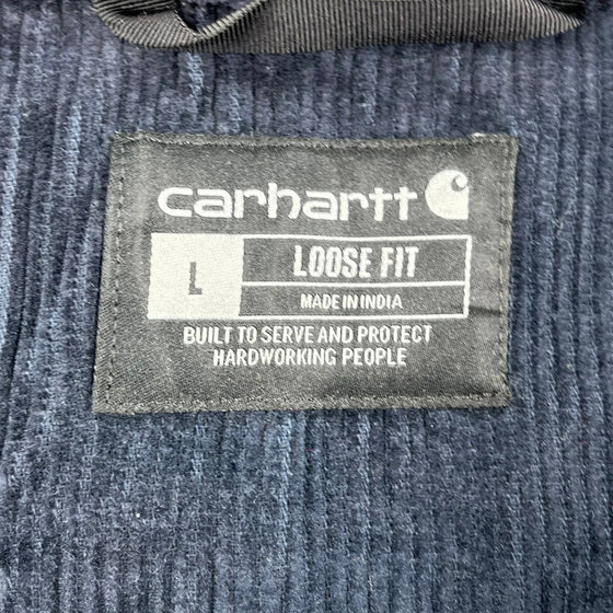Carhartt Cord Shirt - Large Navy Cotton