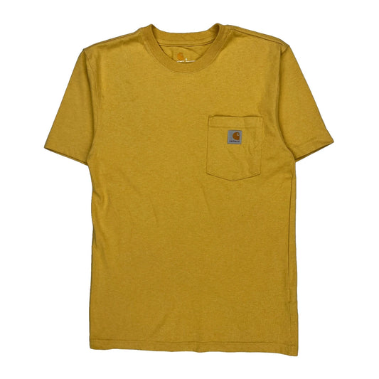 Carhartt T-Shirt - Small Yellow Cotton