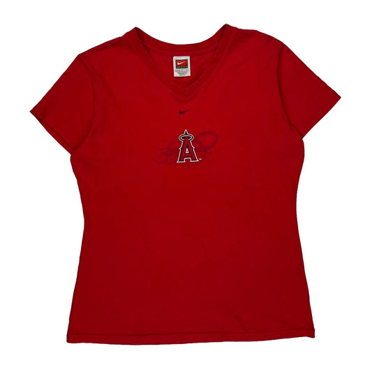 Angels Nike T-Shirt - Large Red Cotton