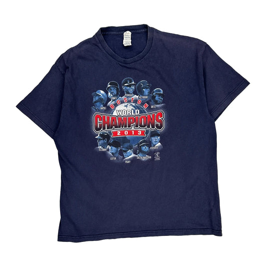 Boston Red Sox 2013 Anvil Mlb T-Shirt - XL Navy Cotton