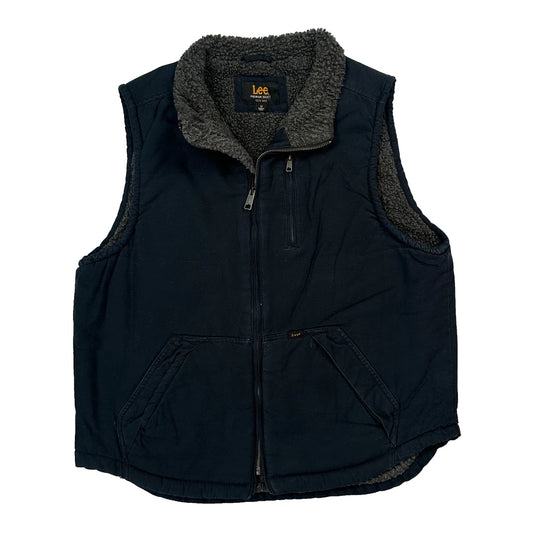 Vintage Lee Vest - Medium Navy Polyester