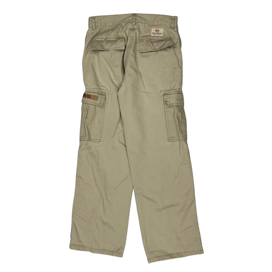 Polo By Ralph Lauren Cargo Trousers - 26W UK 6 Beige Cotton