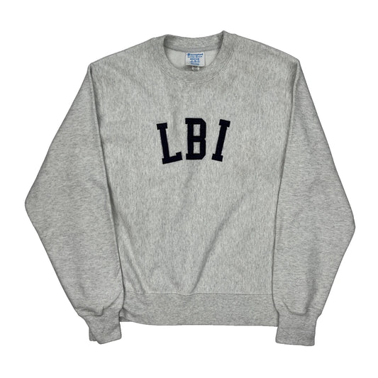 Reverse Weave Champion College Sweatshirt - Medium Gray Cotton