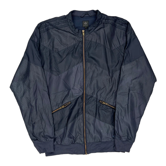 Adidas Bomber Jacket - Small Blue Polyester