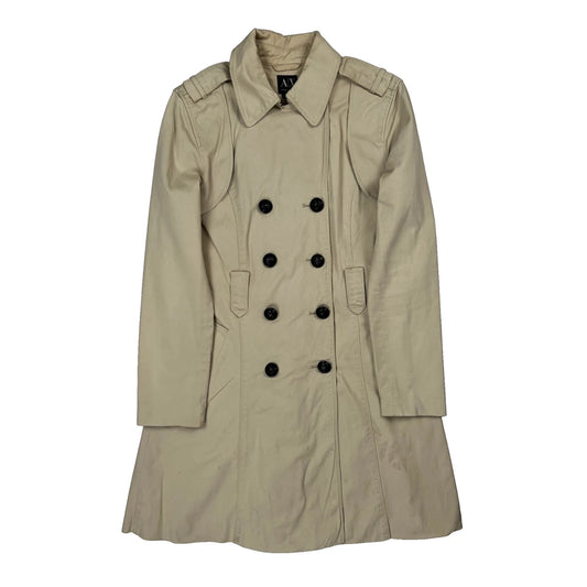 Armani Exchange Trench Coat - Medium Beige Cotton