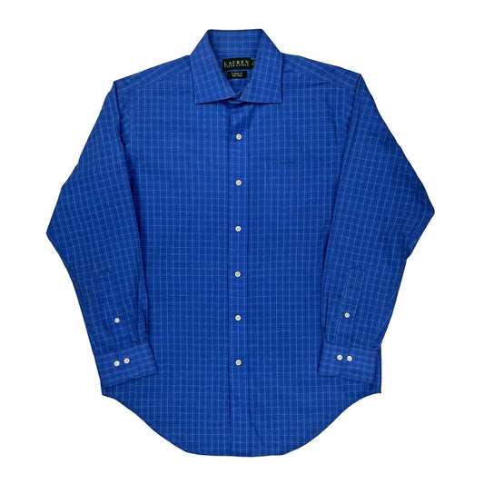 Vintage Ralph Lauren Checked Shirt - Medium Blue Cotton
