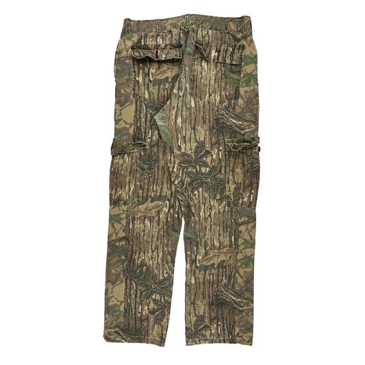 Mossy Oak Camo Cargo Trousers - 36W 30L Camo Cotton Blend